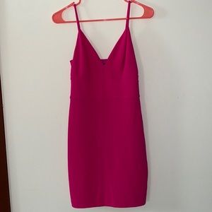 EXPRESS hot pink fitted dress!